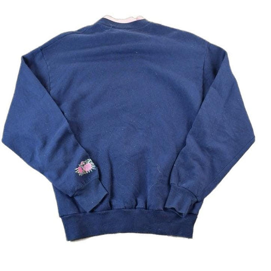 Vintage 1990s Colorado Cute Floral Morning Sun Double Collar Crew Neck Sweater Men's Large from propervintagecanada