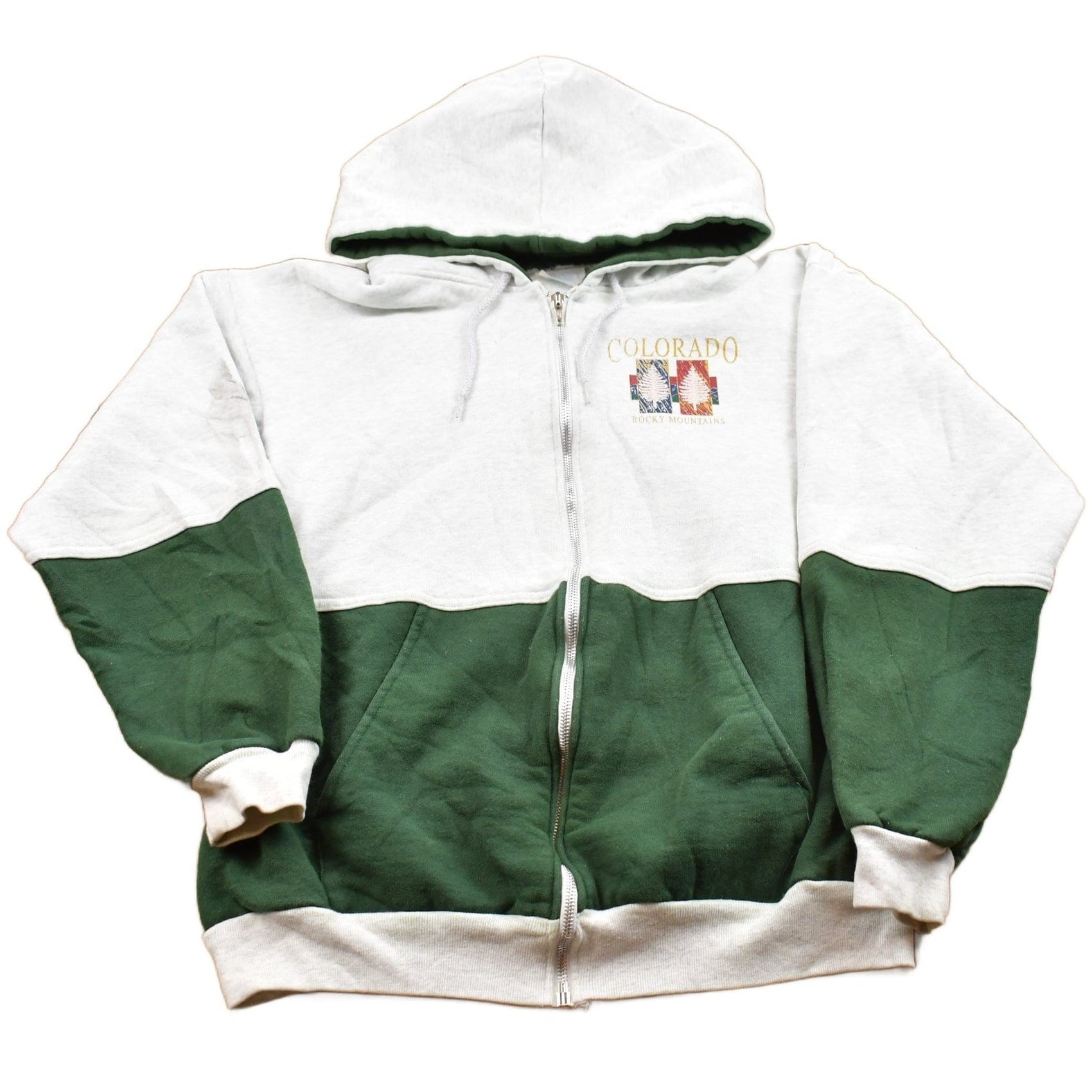 Vintage 1990s Colorado Rocky Mountains Full Zip Hoodie Men's Small from propervintagecanada