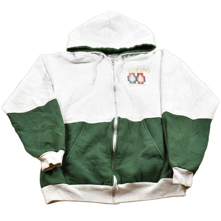 Vintage 1990s Colorado Rocky Mountains Full Zip Hoodie Men's Small from propervintagecanada