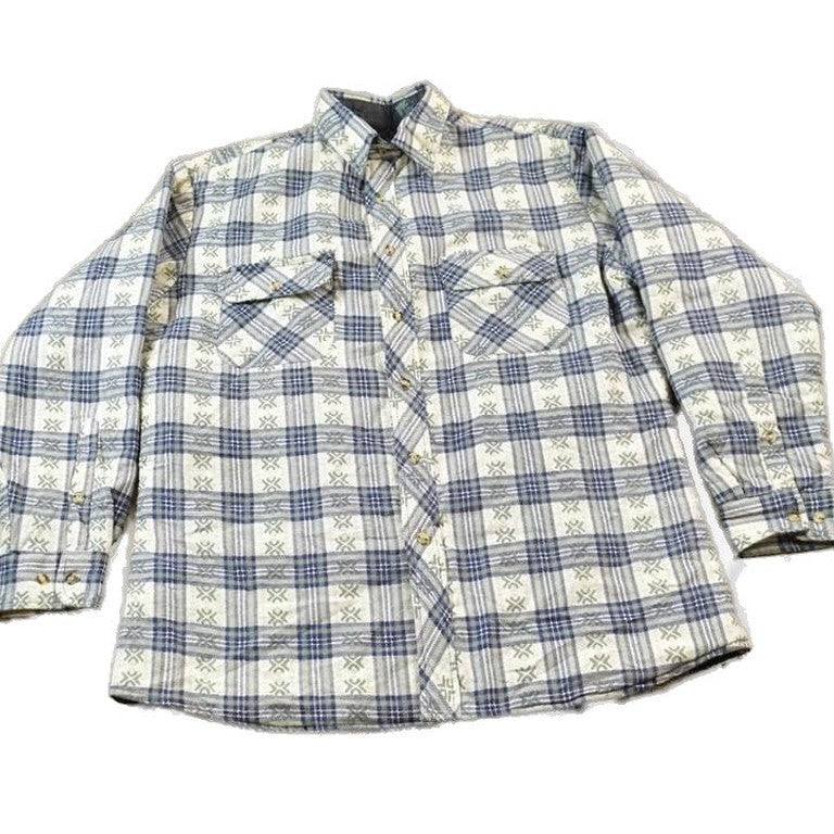 Vintage 1990s Colors Unlimited Quilt Lined Plaid Button Up Shirt Men's Large from propervintagecanada