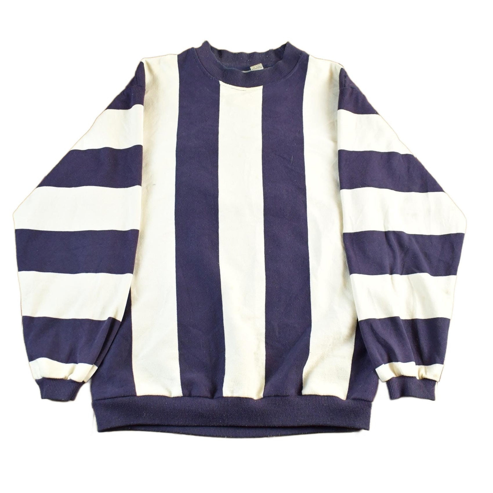 Vintage 1990s Colosseum Striped Crewneck Sweatshirt Men's Medium from propervintagecanada