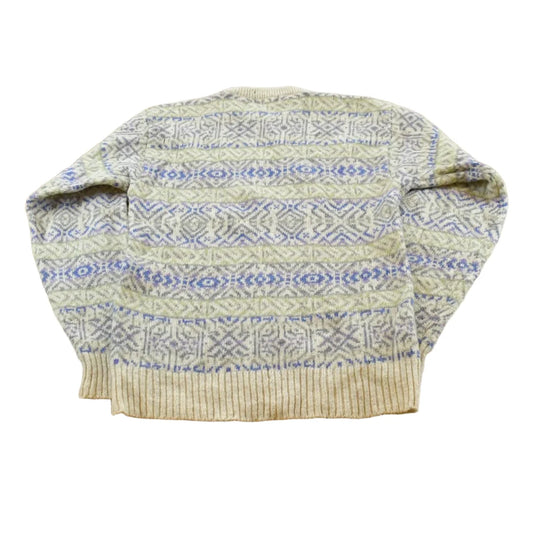 Vintage 1990s Colours Alexander Julian Knit Shetland Wool Argyle Crewneck Sweater Men's S from propervintagecanada