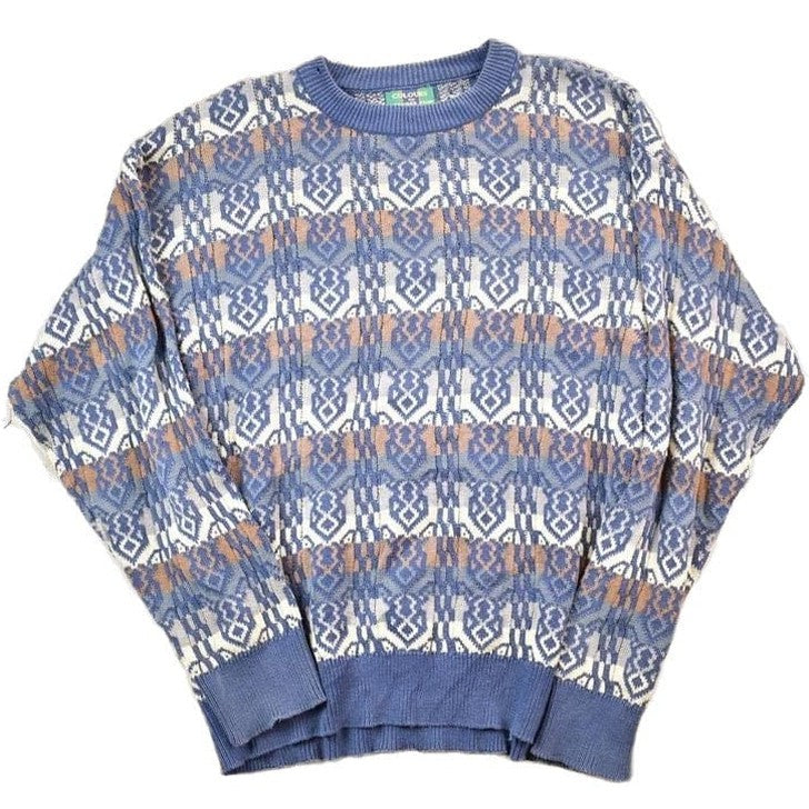 Vintage 1990s Colours By Alexander Julian Knit Crewneck Sweater Men's Medium from propervintagecanada