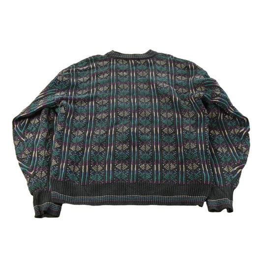 Vintage 1990s Colours By Alexander Julian Knit Crewneck Sweater Men's XL from propervintagecanada
