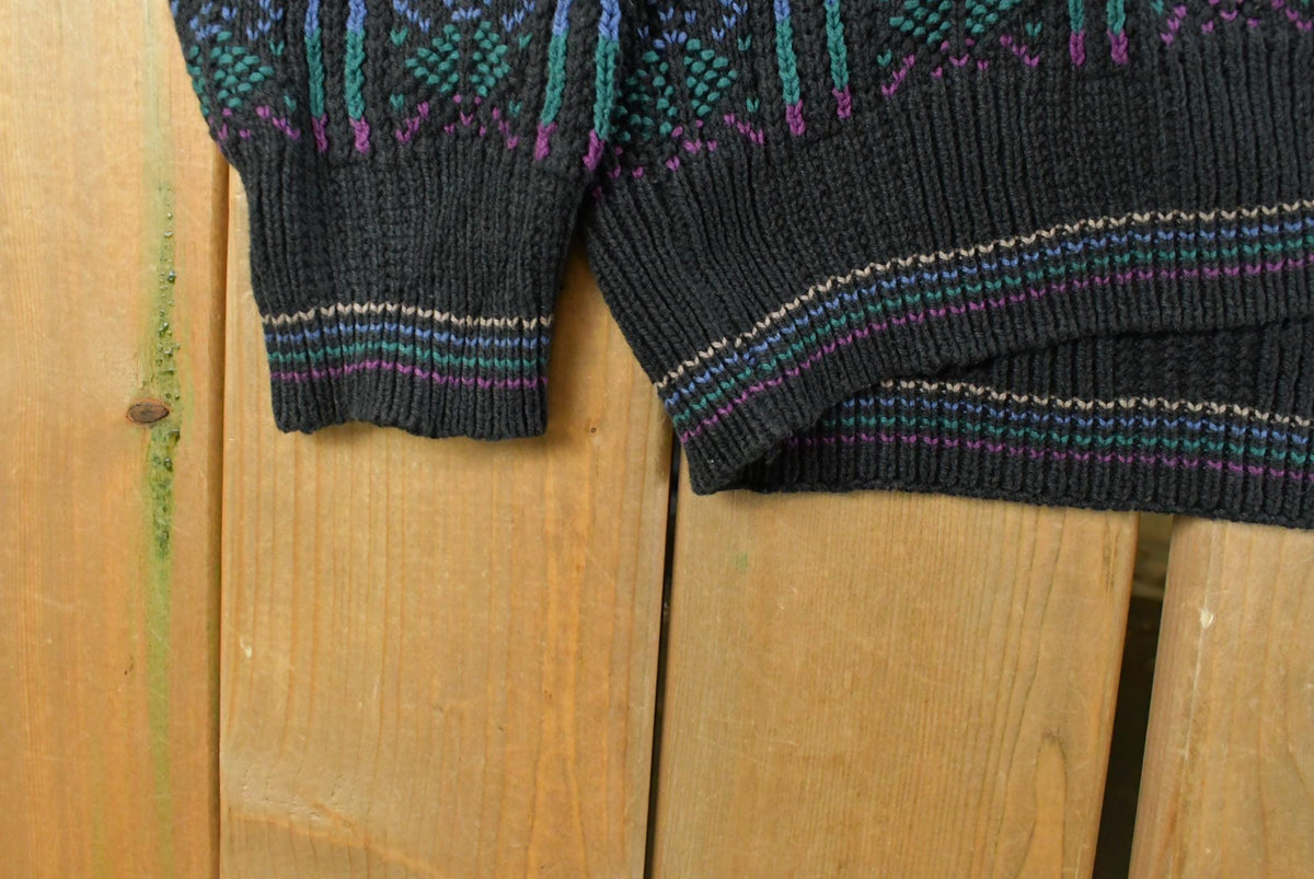 Vintage 1990s Colours By Alexander Julian Knit Crewneck Sweater Men's XL from propervintagecanada