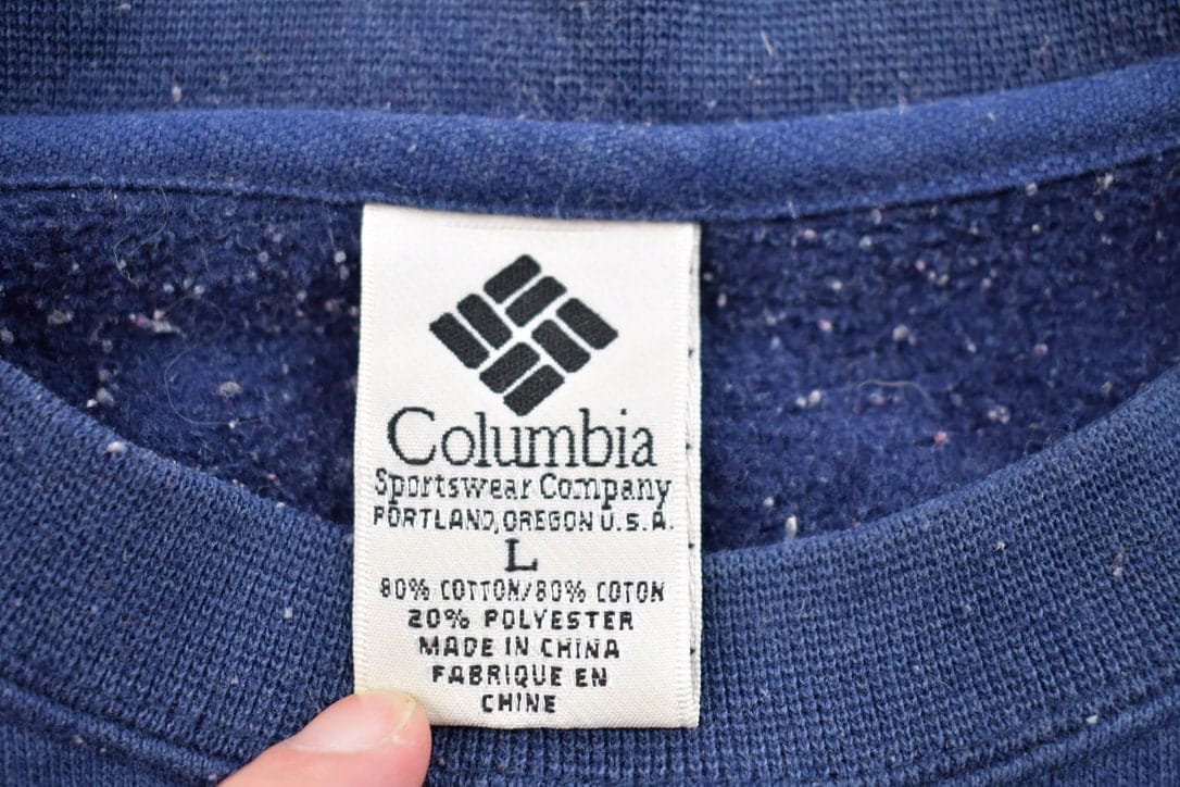 Vintage 1990s Columbia Crewneck Sweatshirt Men's Large from propervintagecanada