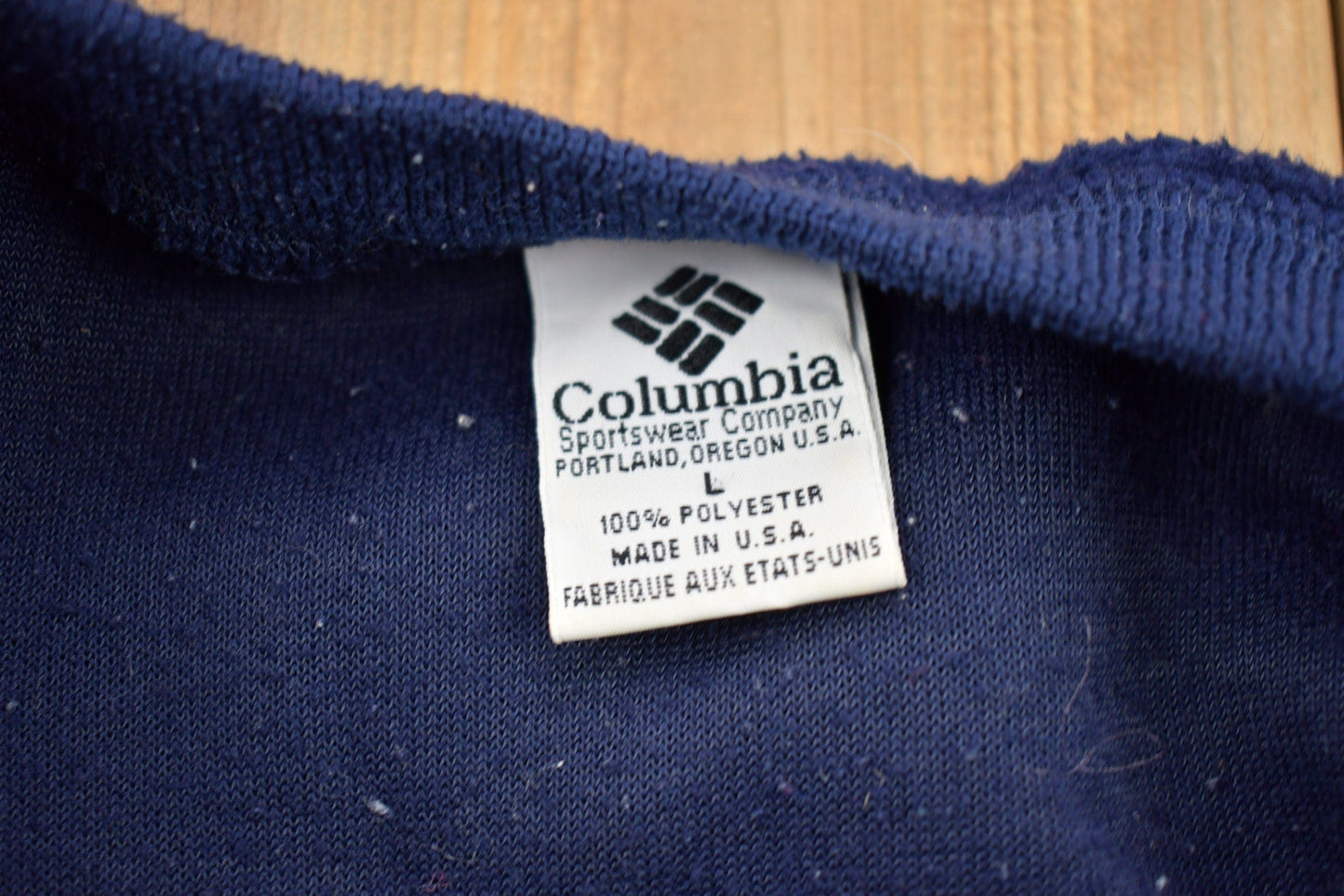 Vintage 1990s Columbia Fleece Bomber Style Sweater Men's MMen's Medium from propervintagecanada