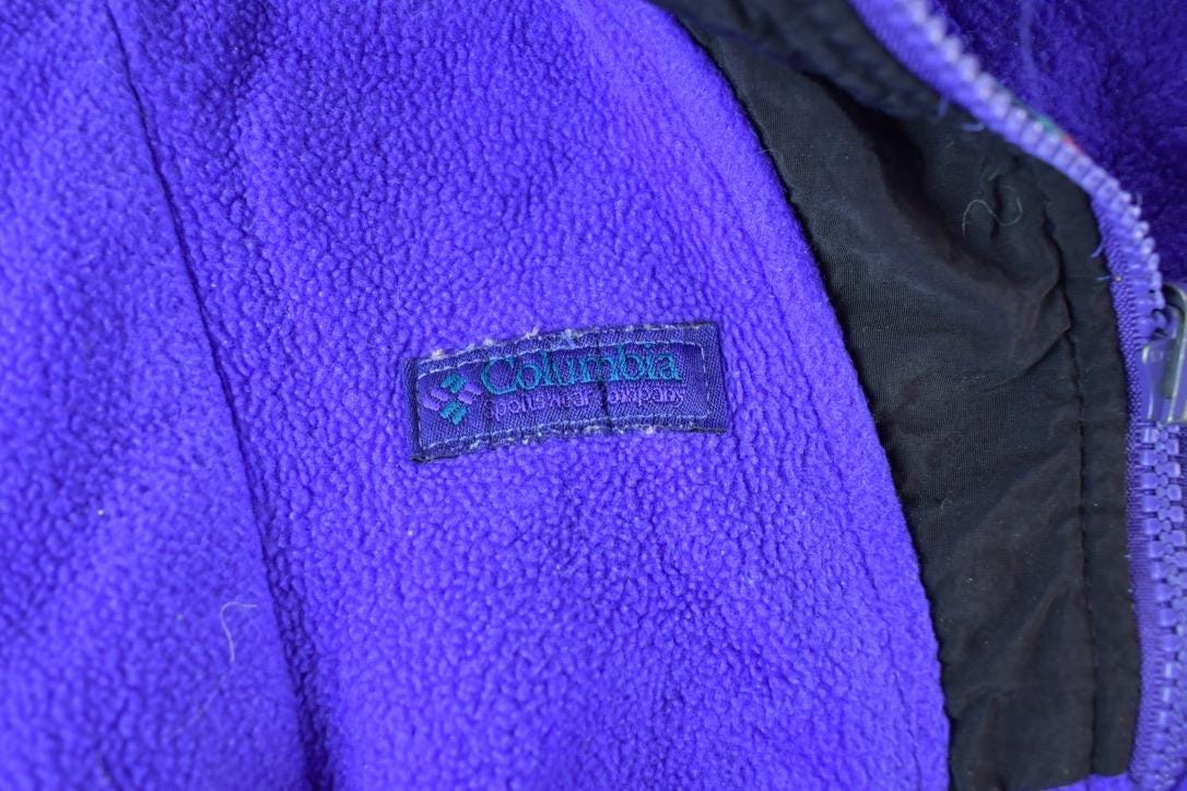 Vintage 1990s Columbia Fleece Quarter Zip Crewneck Sweatshirt Youth S from propervintagecanada