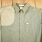 Vintage 1990s Columbia Green Button Up Shirt Men's XL from propervintagecanada