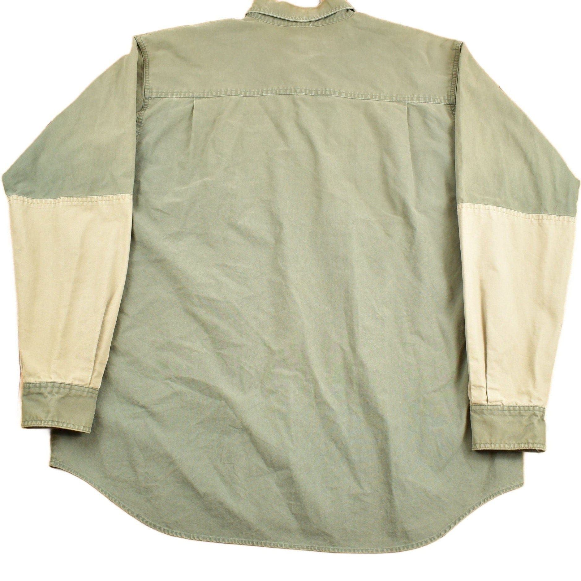Vintage 1990s Columbia Green Button Up Shirt Men's XL from propervintagecanada