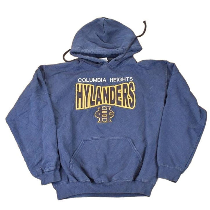 Vintage 1990s Columbia Hylanders Embroidered University Hoodie Sweater Men's M from propervintagecanada