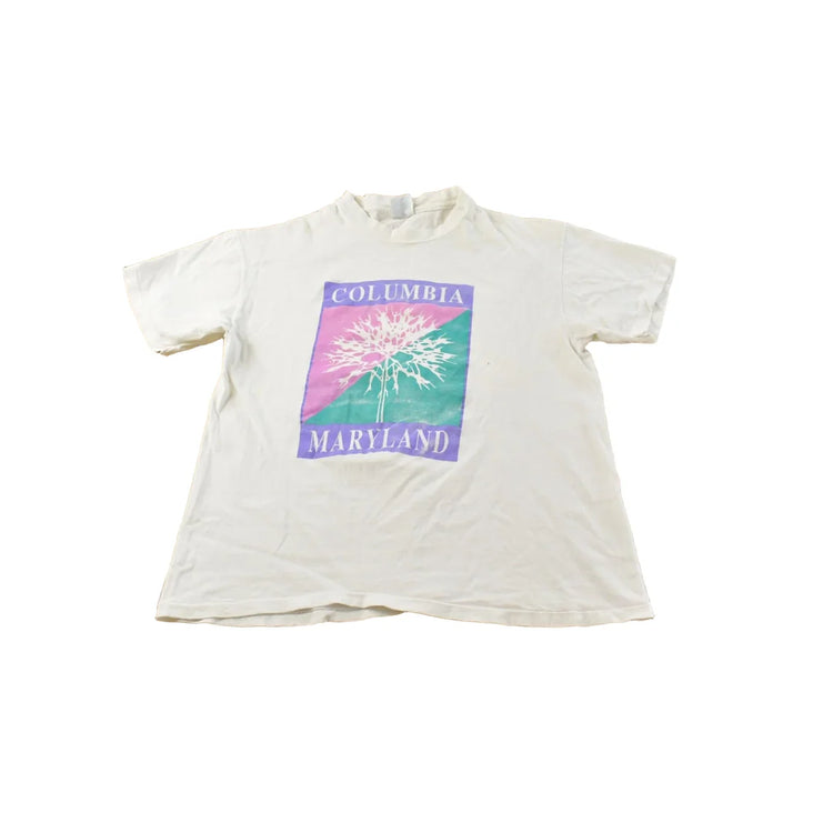 Vintage 1990s Columbia Maryland People Tree Graphic T-Shirt Men's M from propervintagecanada