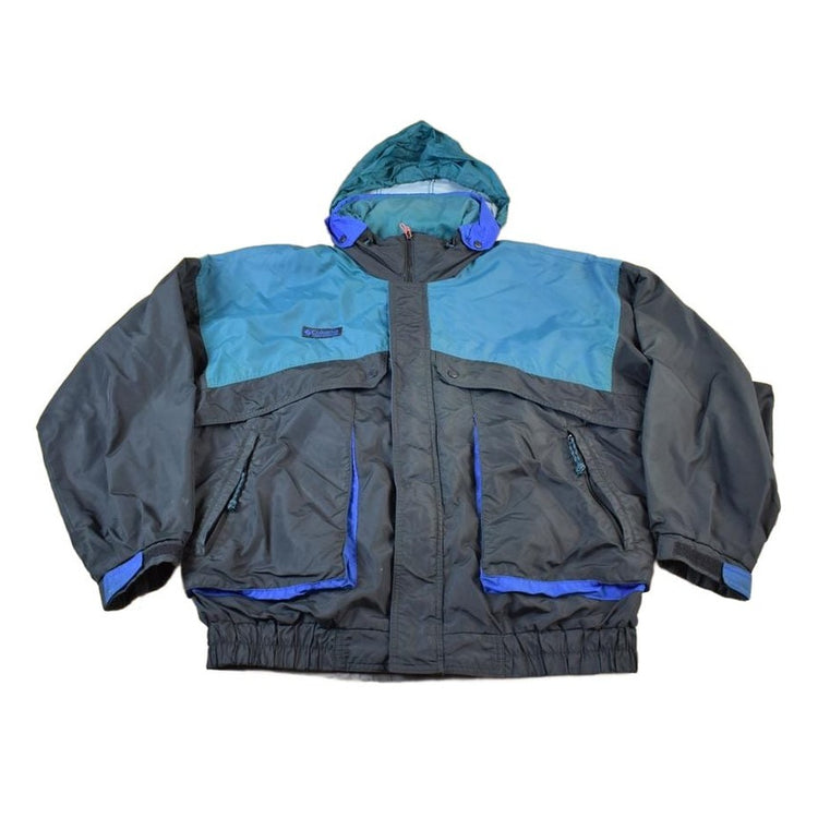 Vintage 1990s Columbia Sportswear Color Block Ski Jacket Men's XL from propervintagecanada