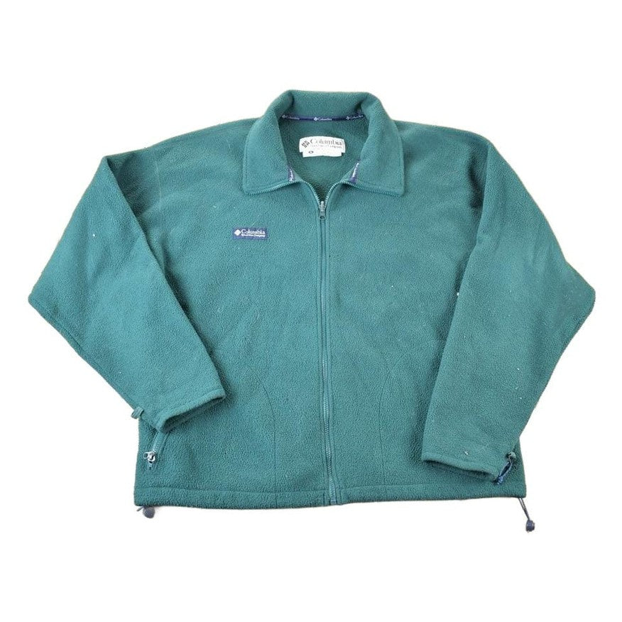 Vintage 1990s Columbia Sportswear Full Zip Collared Fleece Sweater Mens XL from propervintagecanada