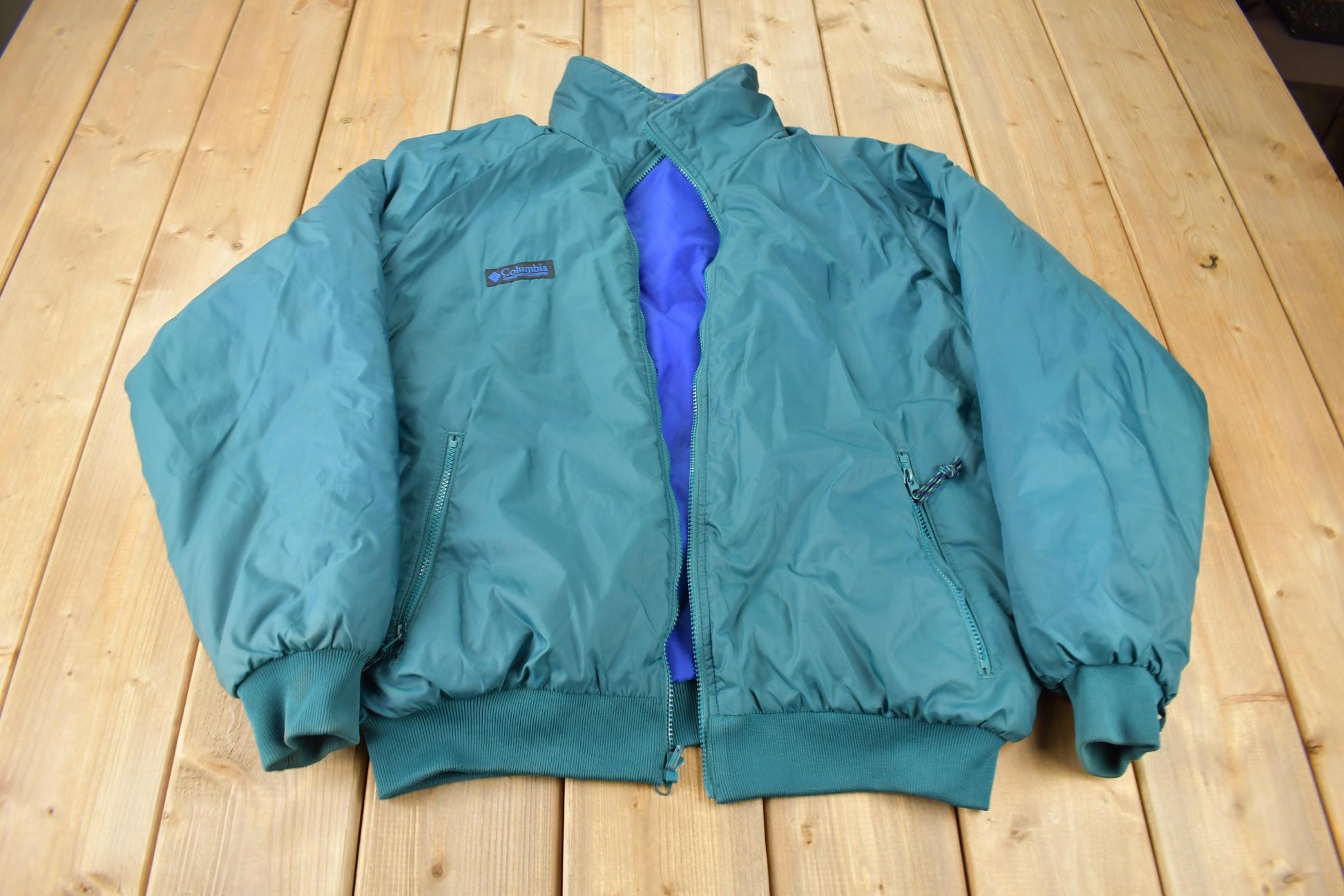 Vintage 1990s Columbia Sportswear Men's Reversible Liner Jacket Men's L from propervintagecanada