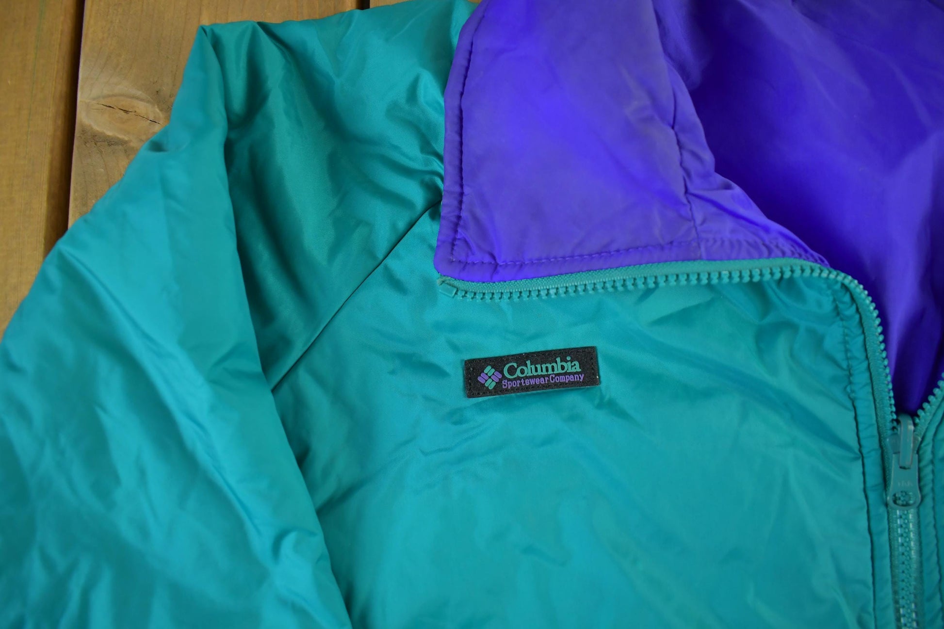 Vintage 1990s Columbia Sportswear Reversible Puffer Jacket Men's XL from propervintagecanada