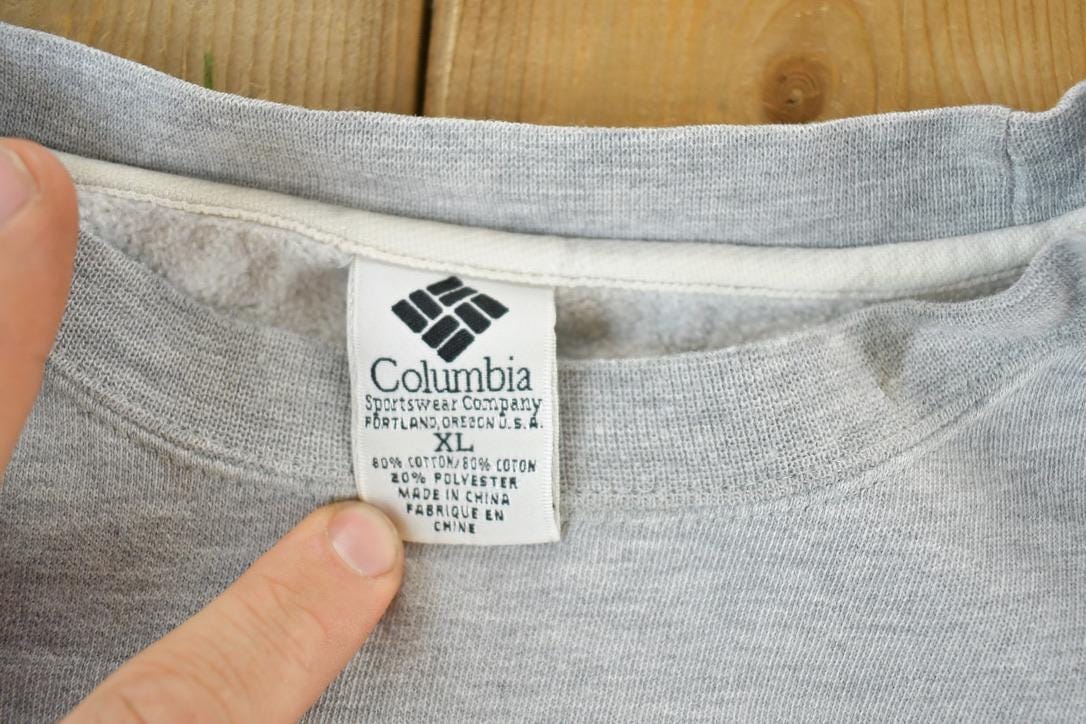 Vintage 1990s Columbia Sportswear Souvenir Crewneck Sweatshirt Made In USA Men's XL from propervintagecanada