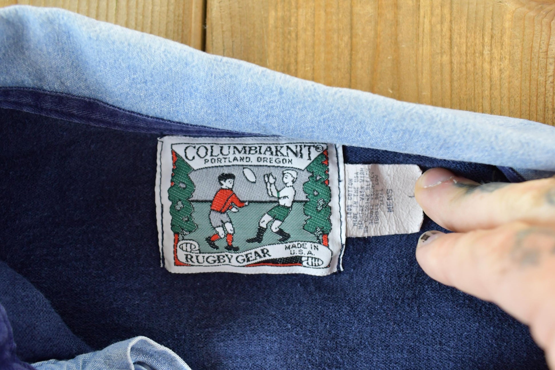 Vintage 1990s Columbian Rugby Gear University Crewneck Men's Large from propervintagecanada