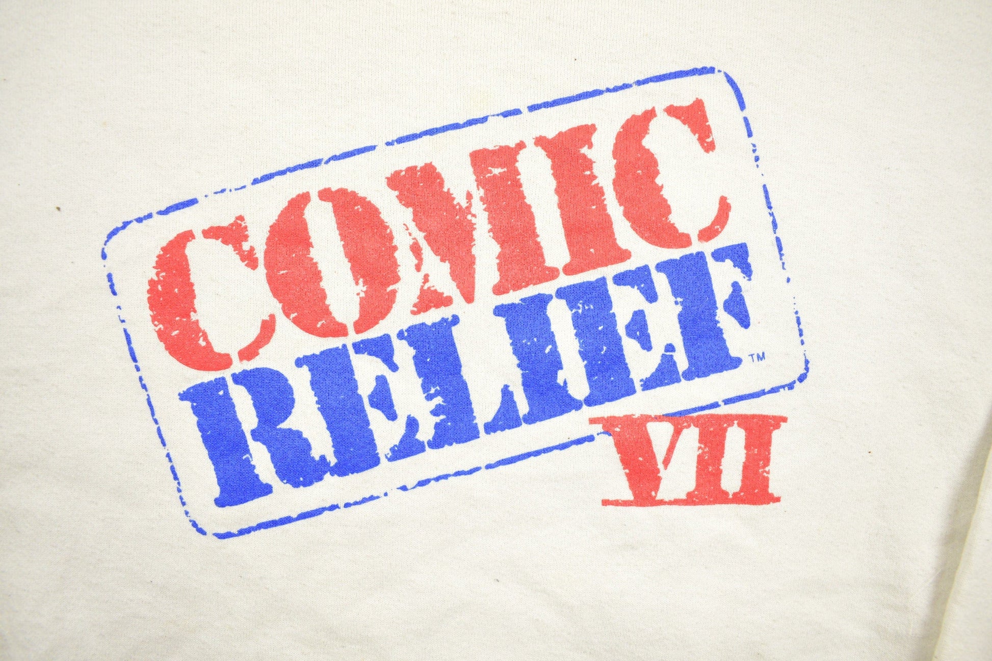 Vintage 1990s Comic Relief VII Graphic Crewneck Sweatshirt Men's XL from propervintagecanada