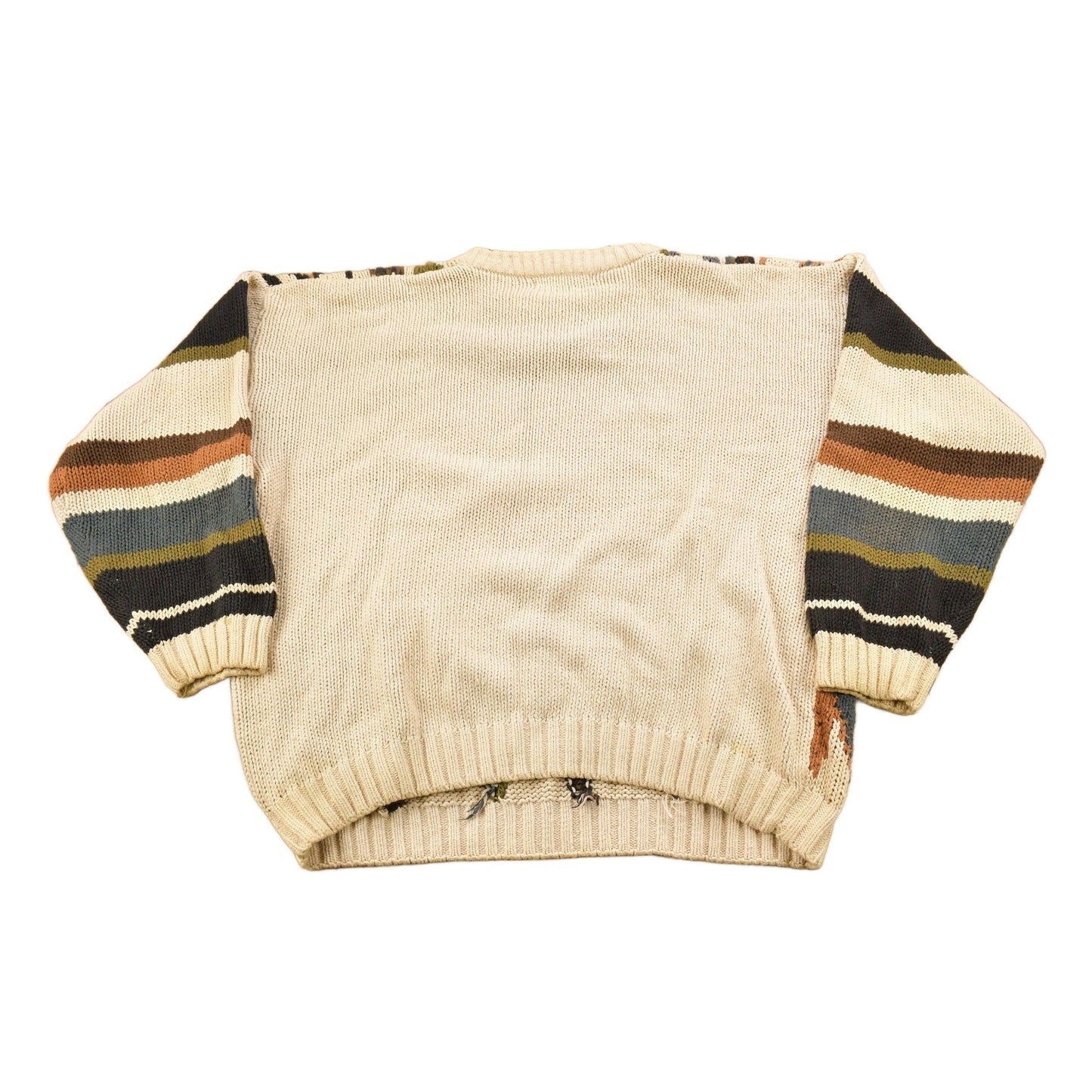 Vintage 1990s Concrete Aztec Pattern Knit Crewneck Sweater Men's Large from propervintagecanada