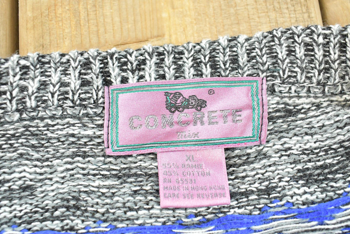 Vintage 1990s Concrete Coogi Style Textured Knit Button Up Cardigan Sweater Men's L from propervintagecanada