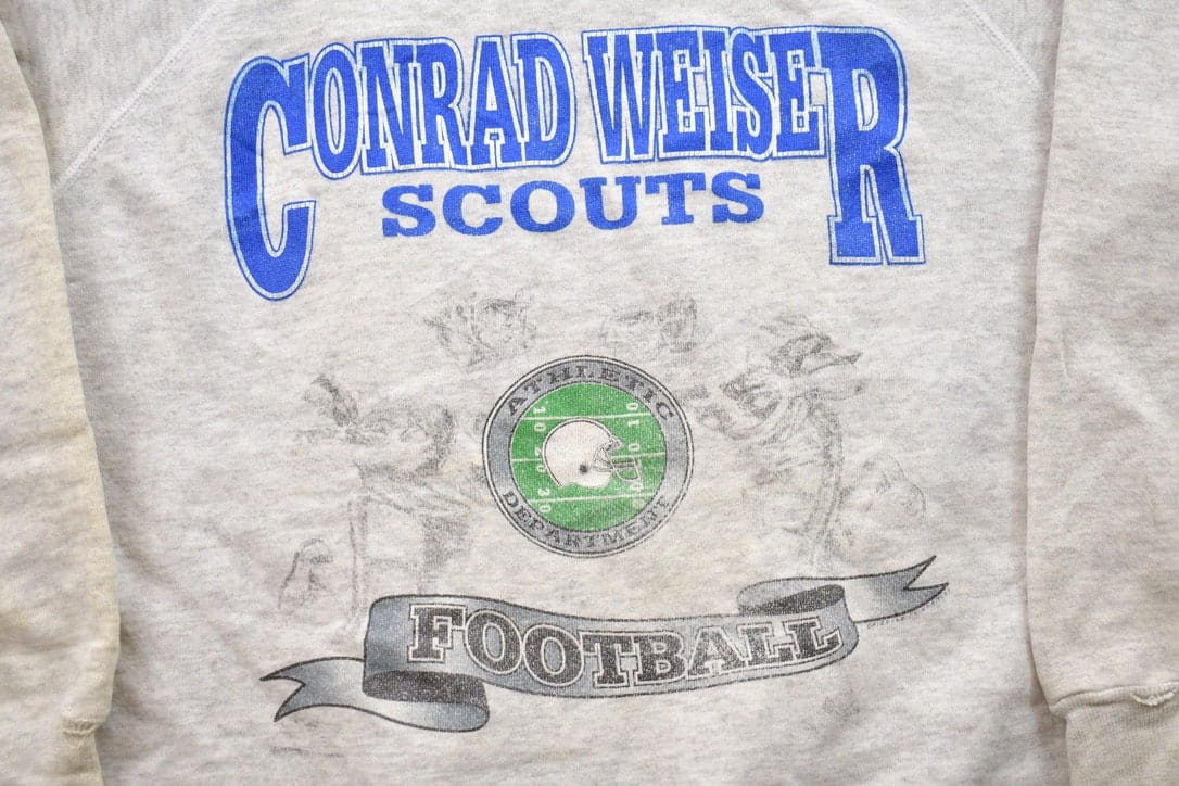 Vintage 1990s Conrad Weiser Scouts Football Crewneck Sweatshirt Men's Small from propervintagecanada