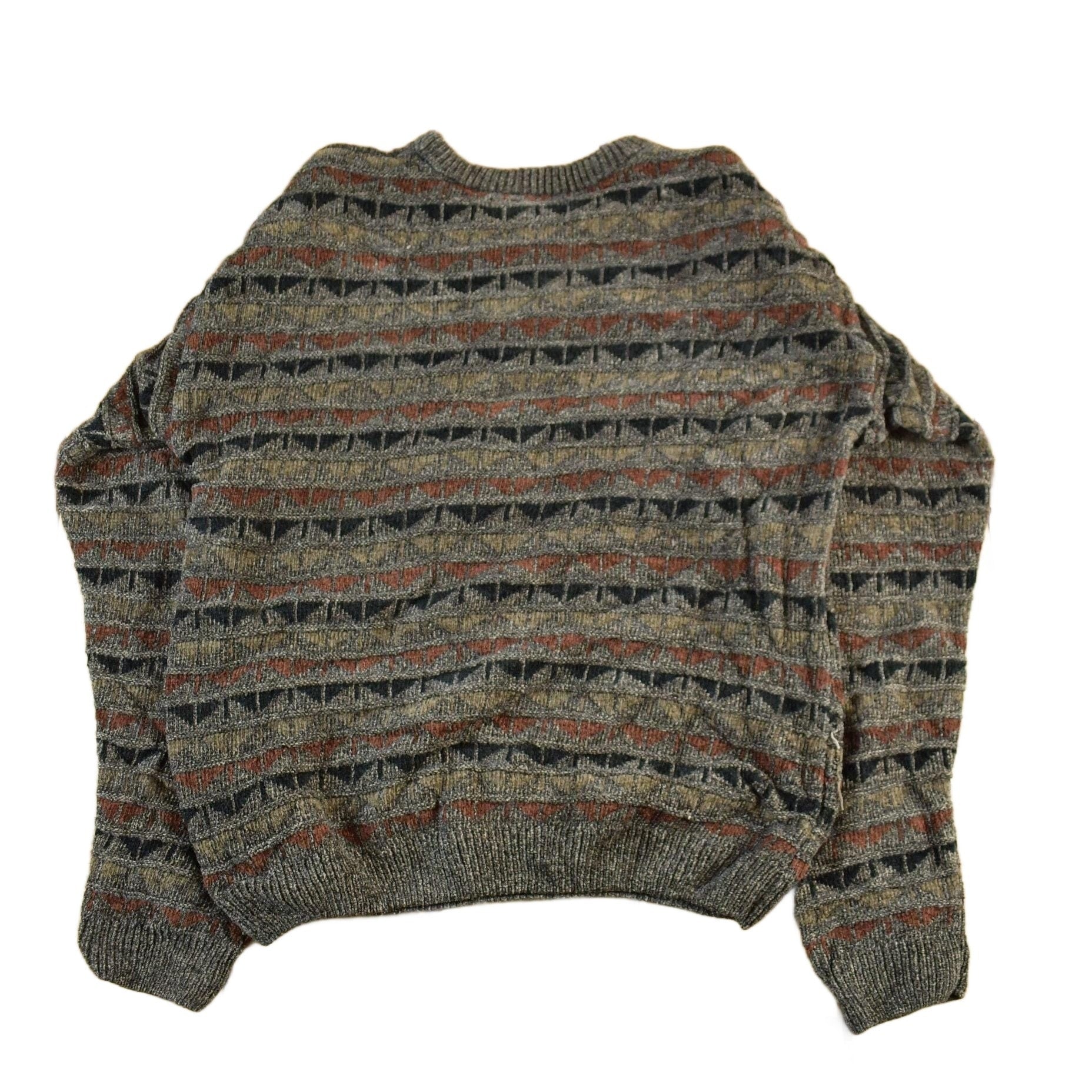 Vintage 1990s Consensus Knit Abstract Pattern Crewneck Sweater Men's Medium from propervintagecanada