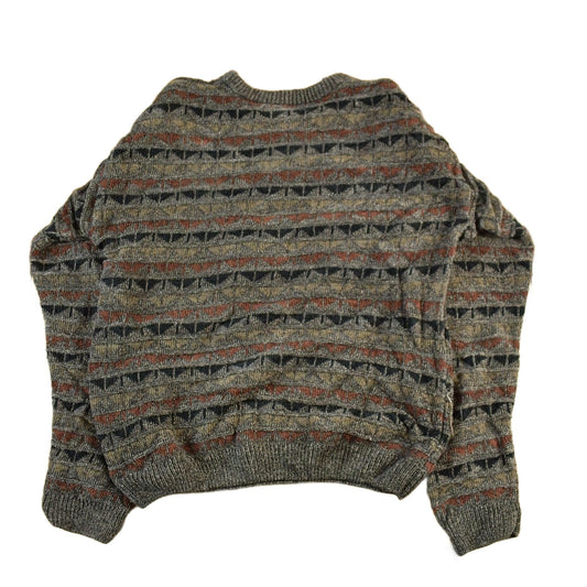 Vintage 1990s Consensus Knit Abstract Pattern Crewneck Sweater Men's Medium from propervintagecanada
