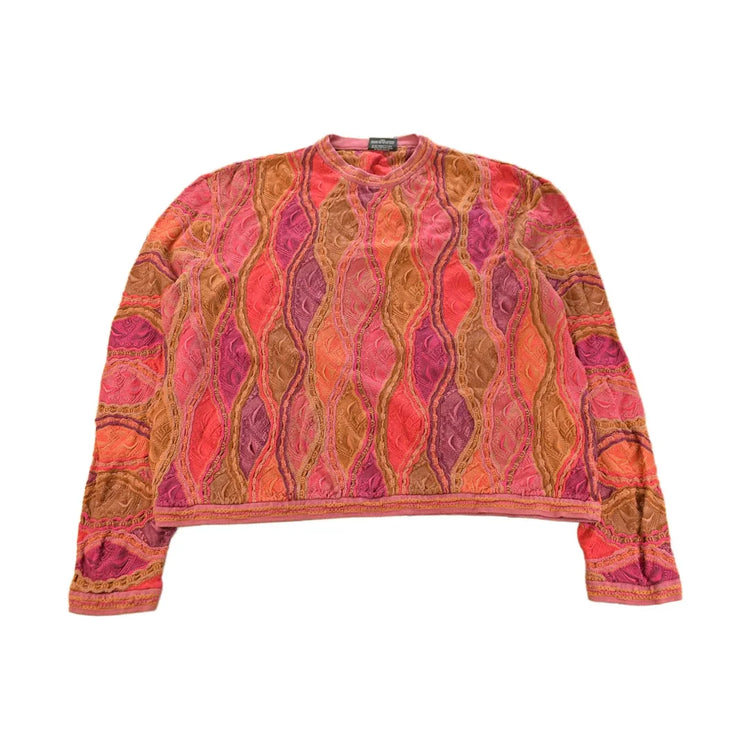 Vintage 1990s Coogi 3D Knit Abstract Crewneck Sweater Men's 2XL from propervintagecanada