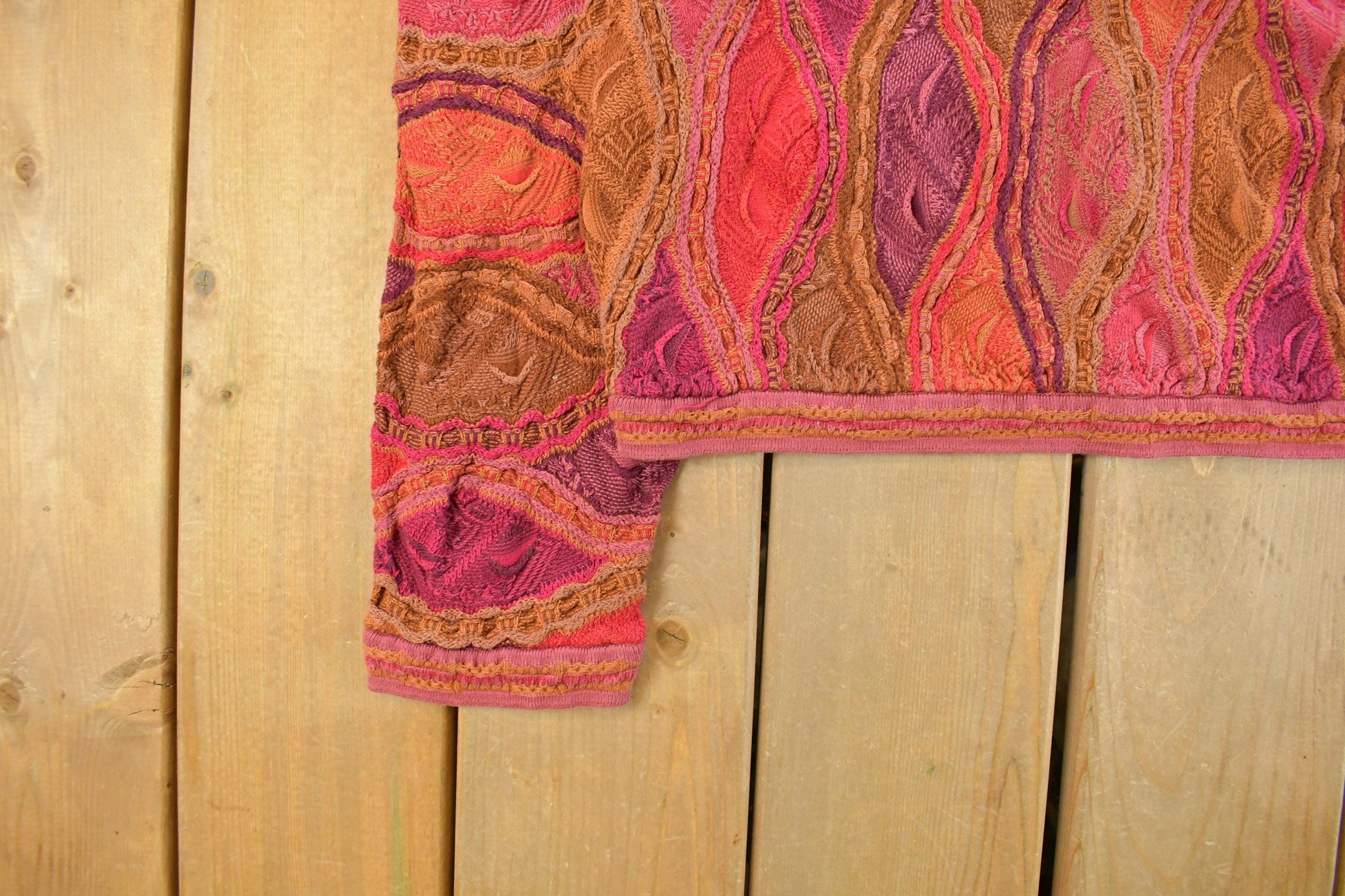 Vintage 1990s Coogi 3D Knit Abstract Crewneck Sweater Men's 2XL from propervintagecanada