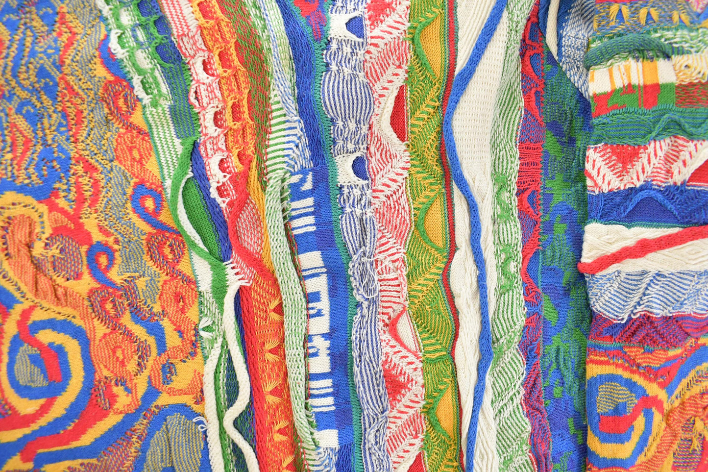Vintage 1990s Coogi 3D Knit Abstract Crewneck Sweater Men's 2XL from propervintagecanada