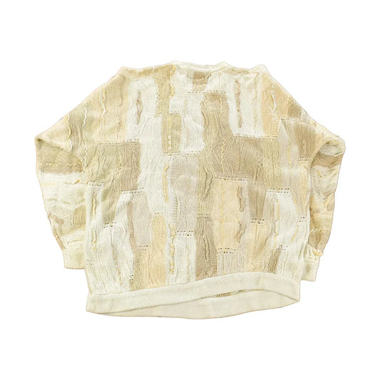 Vintage 1990s Coogi 3D Knit Abstract Crewneck Sweater Men's Large from propervintagecanada