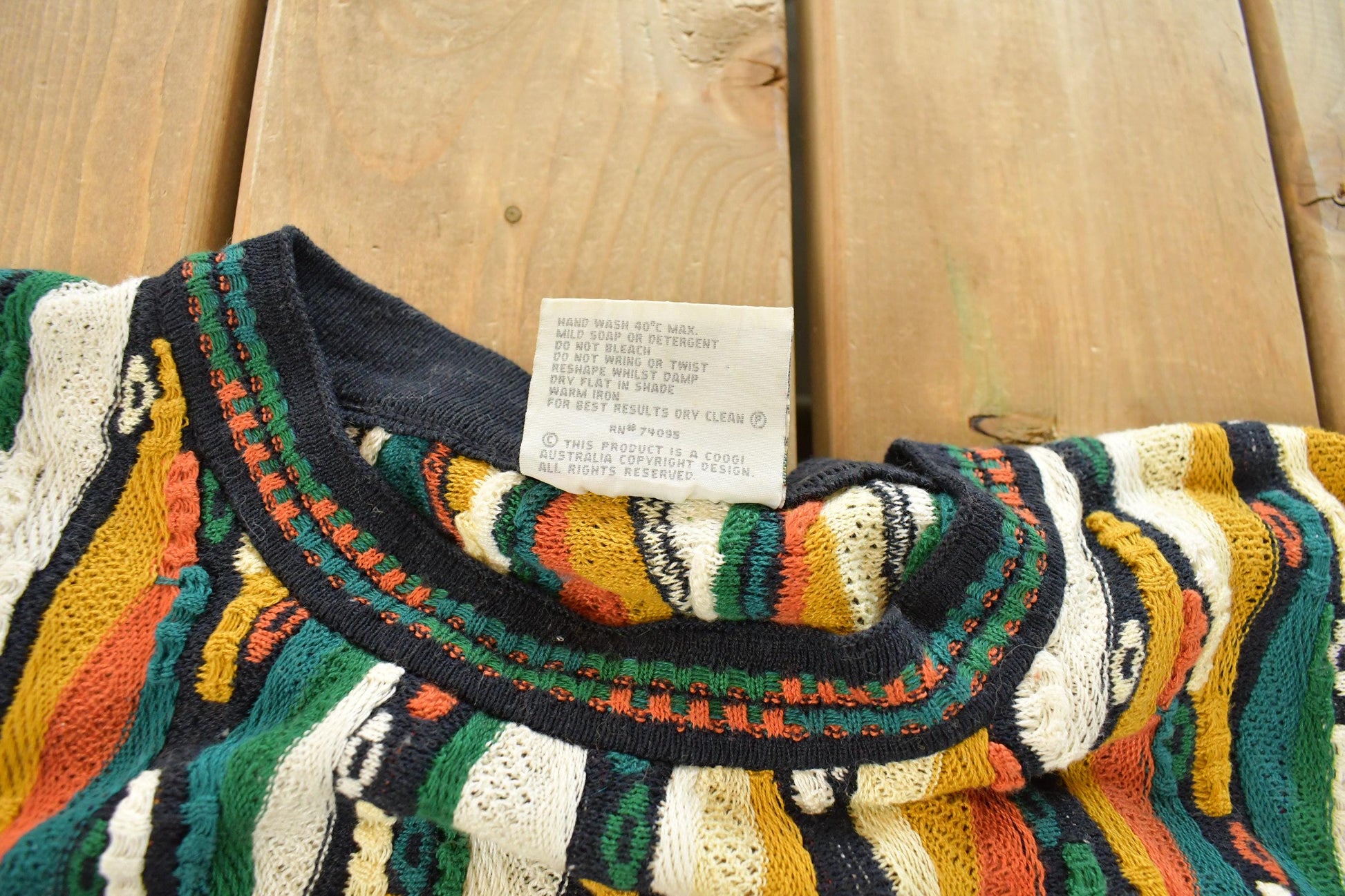 Vintage 1990s Coogi 3D Knit Abstract Short Sleeve Crewneck Sweater Men's Large from propervintagecanada