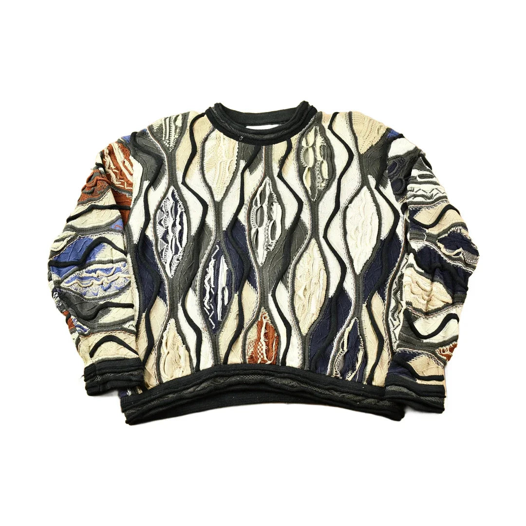 Vintage 1990s Coogi Australia 3D Cable Knit Crewneck Sweater Men's Medium from propervintagecanada