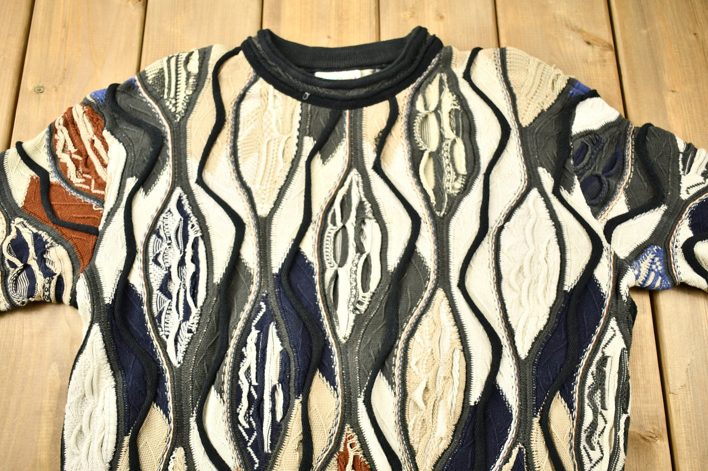 Vintage 1990s Coogi Australia 3D Cable Knit Crewneck Sweater Men's Medium from propervintagecanada