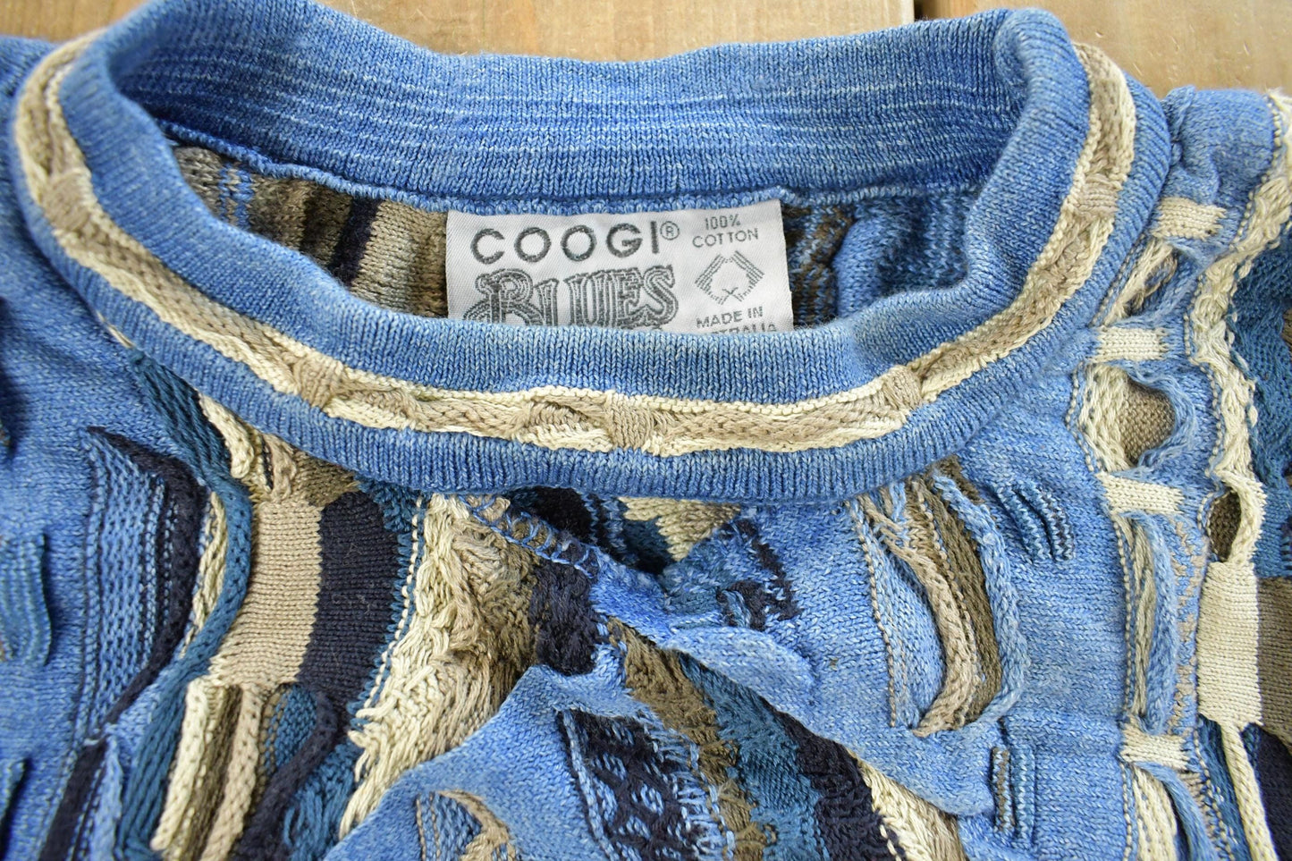 Vintage 1990s Coogi Blues Knit Sweater Men's XL from propervintagecanada