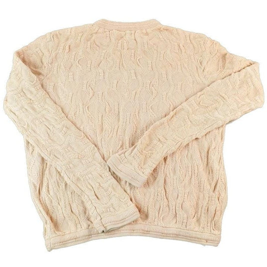 Vintage 1990s Coogi Made In Australia 3D knit 100% Cotton Abstract Pattern Crewneck Sweater Men's Small from propervintagecanada