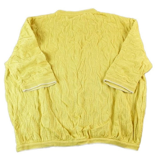 Vintage 1990s Coogi Made In Australia 3D knit 100% Cotton Abstract Pattern Crewneck Sweater Men's XL from propervintagecanada