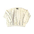 Vintage 1990s Coogi Made In Australia 3D knit 100% Cotton Cream Colour Abstract Pattern Knit Crewneck Sweater Men&