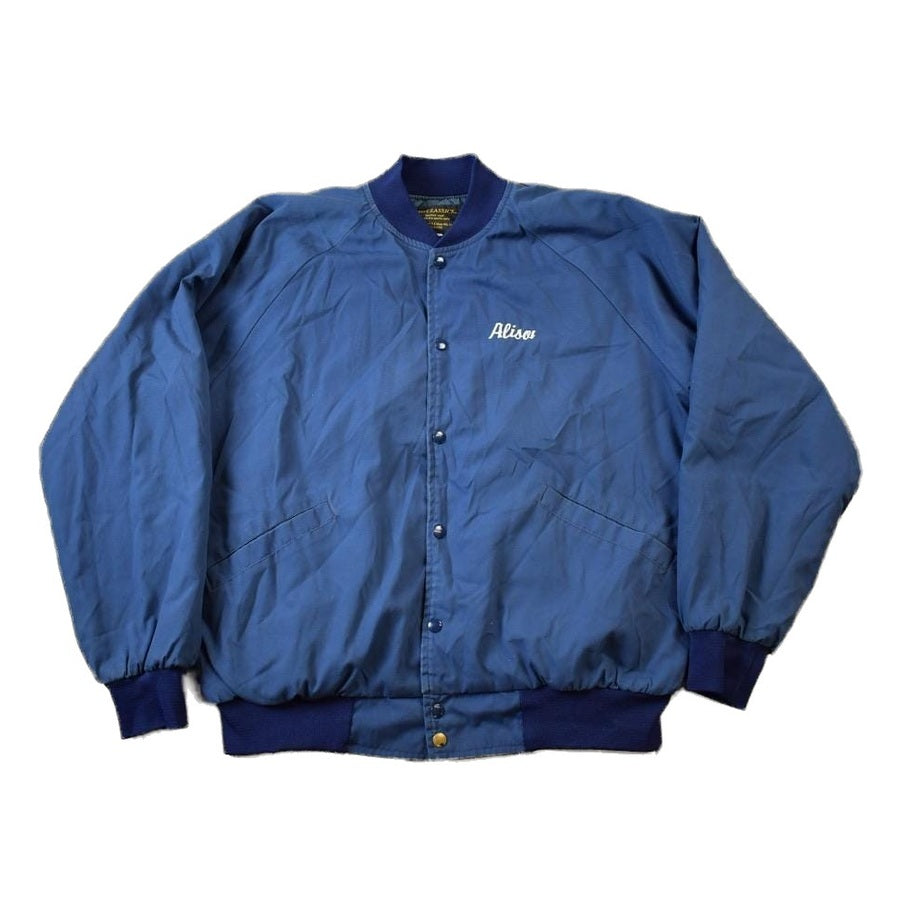 Vintage 1990s Cooper Engineering Button Snap Light Bomber Jacket Men's XL from propervintagecanada