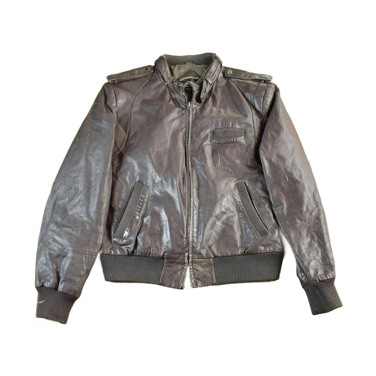 Vintage 1990s Cooper Leather Moto Cafe Biker Jacket Men's Medium from propervintagecanada