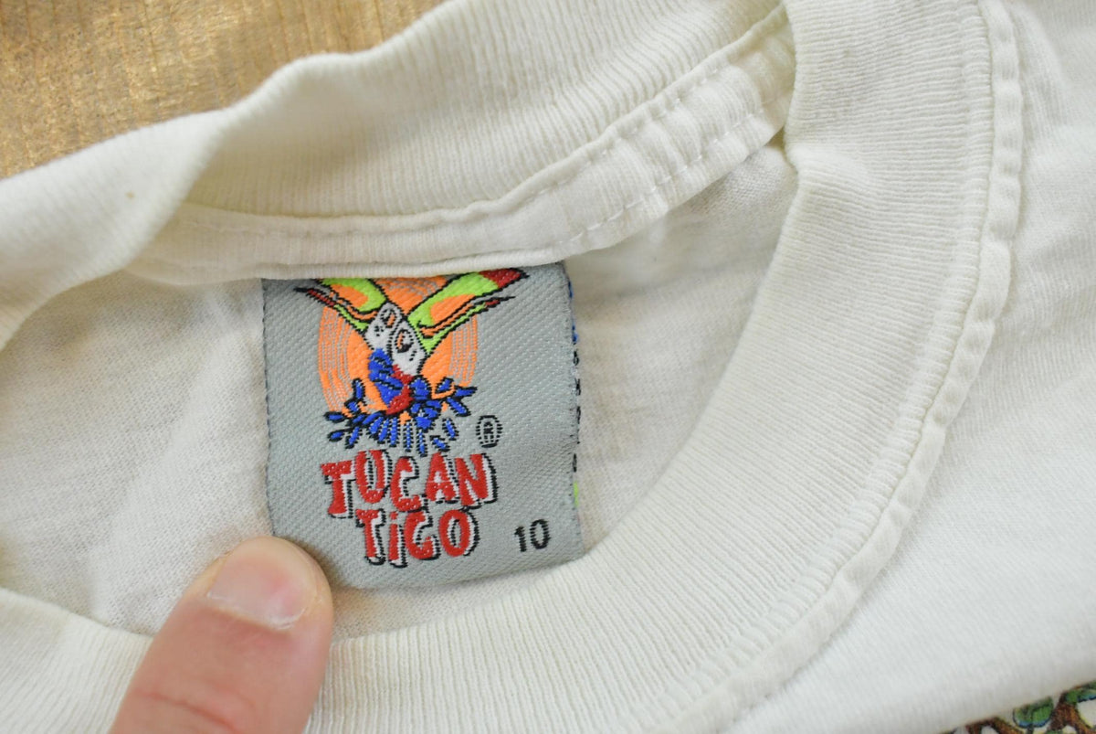 Vintage 1990s Costa Rica Jungle Animals Souvenir T-Shirt Youth S from propervintagecanada