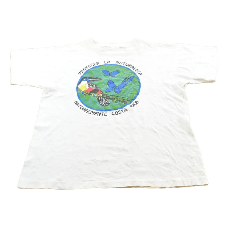 Vintage 1990s Costa Rica Protect Nature Toucan Butterfly Rainforest Souvenir Travel T-Shirt Men's L from propervintagecanada