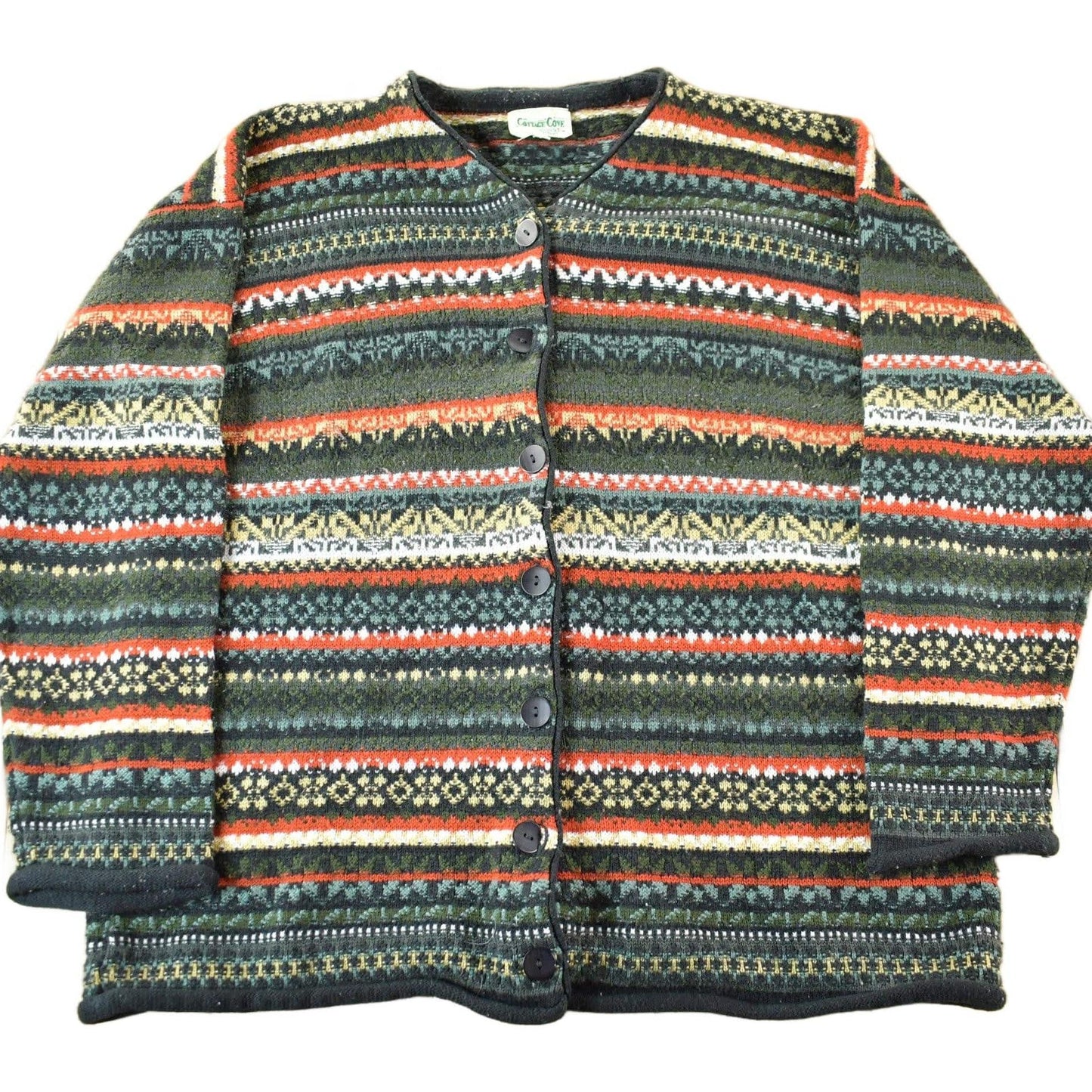 Vintage 1990s Cottage Cove Knit Cardigan Sweater Women's Large from propervintagecanada