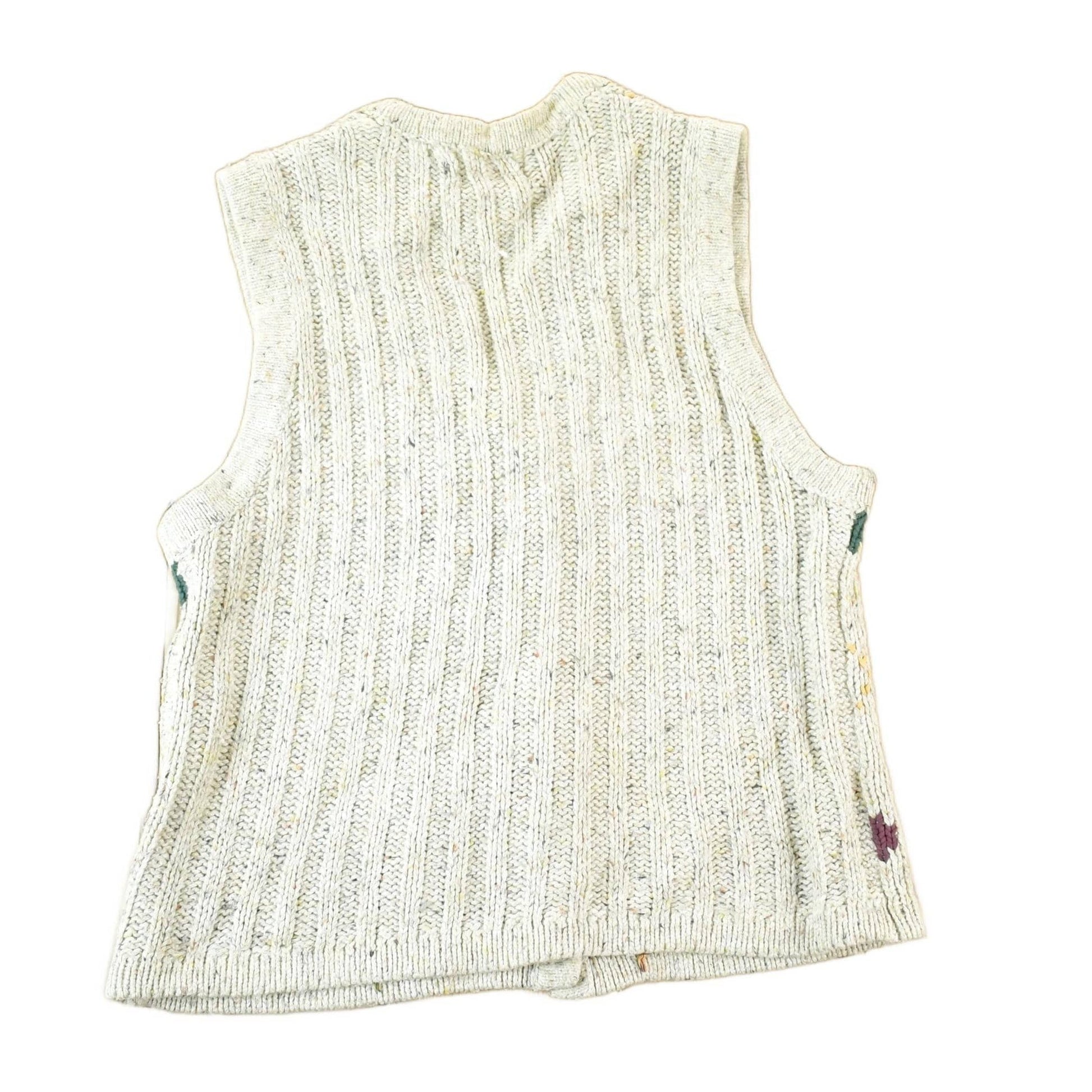Vintage 1990s Cotton Ginny Argyle Pattern Chunky Knit Cardigan Sweater Vest Women's S from propervintagecanada