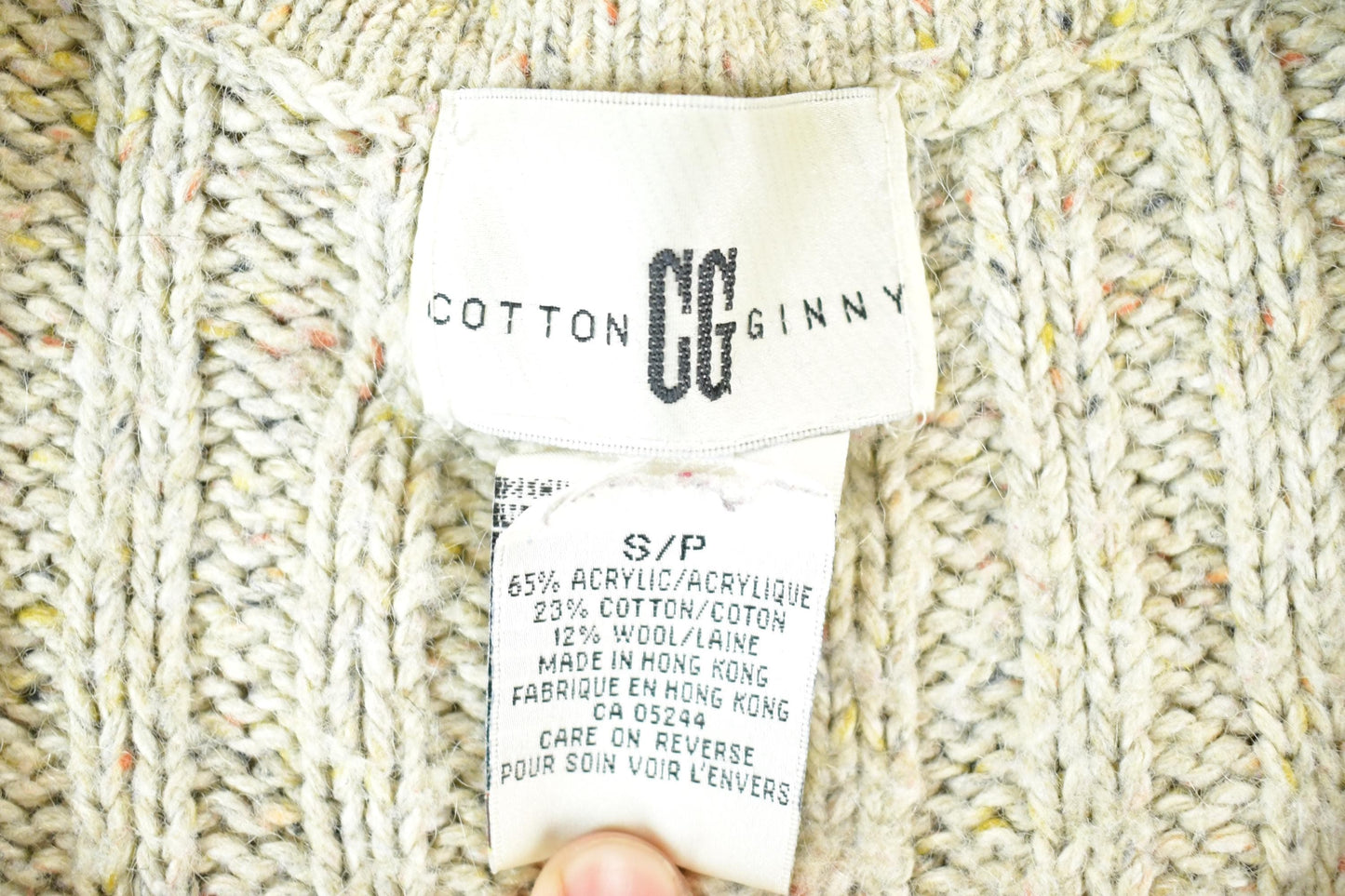 Vintage 1990s Cotton Ginny Argyle Pattern Chunky Knit Cardigan Sweater Vest Women's S from propervintagecanada