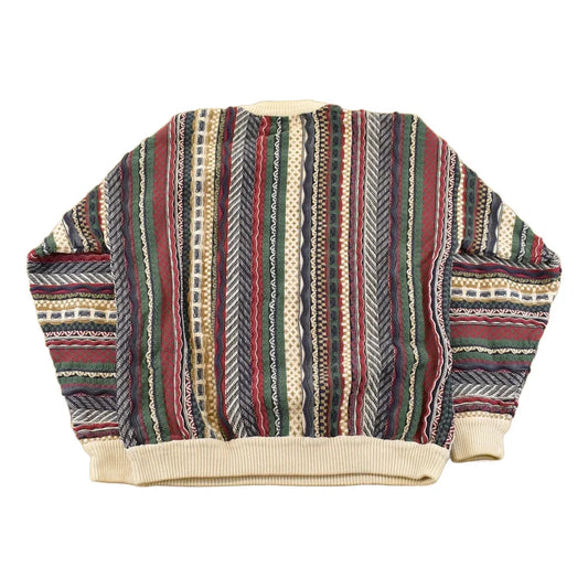 Vintage 1990s Cotton Traders 3D Cable Knit Crewneck Sweater Men's Medium from propervintagecanada