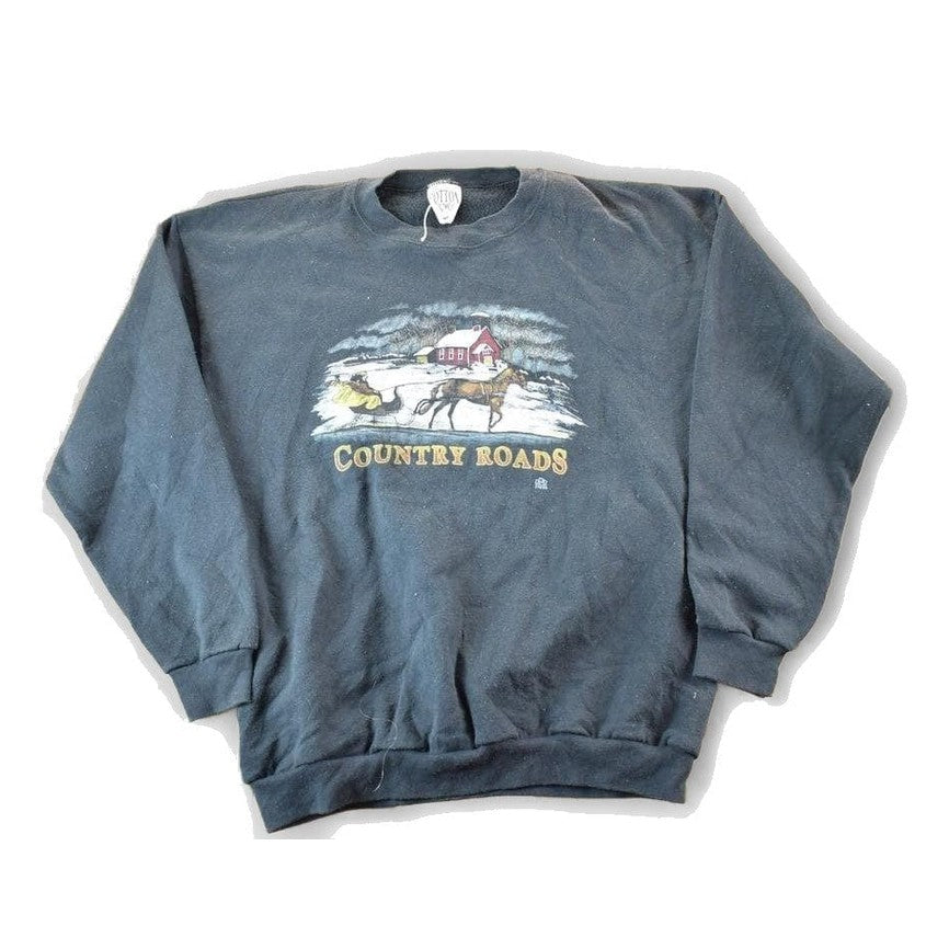 Vintage 1990s Country Roads Crewneck Sweatshirt Mens XL from propervintagecanada