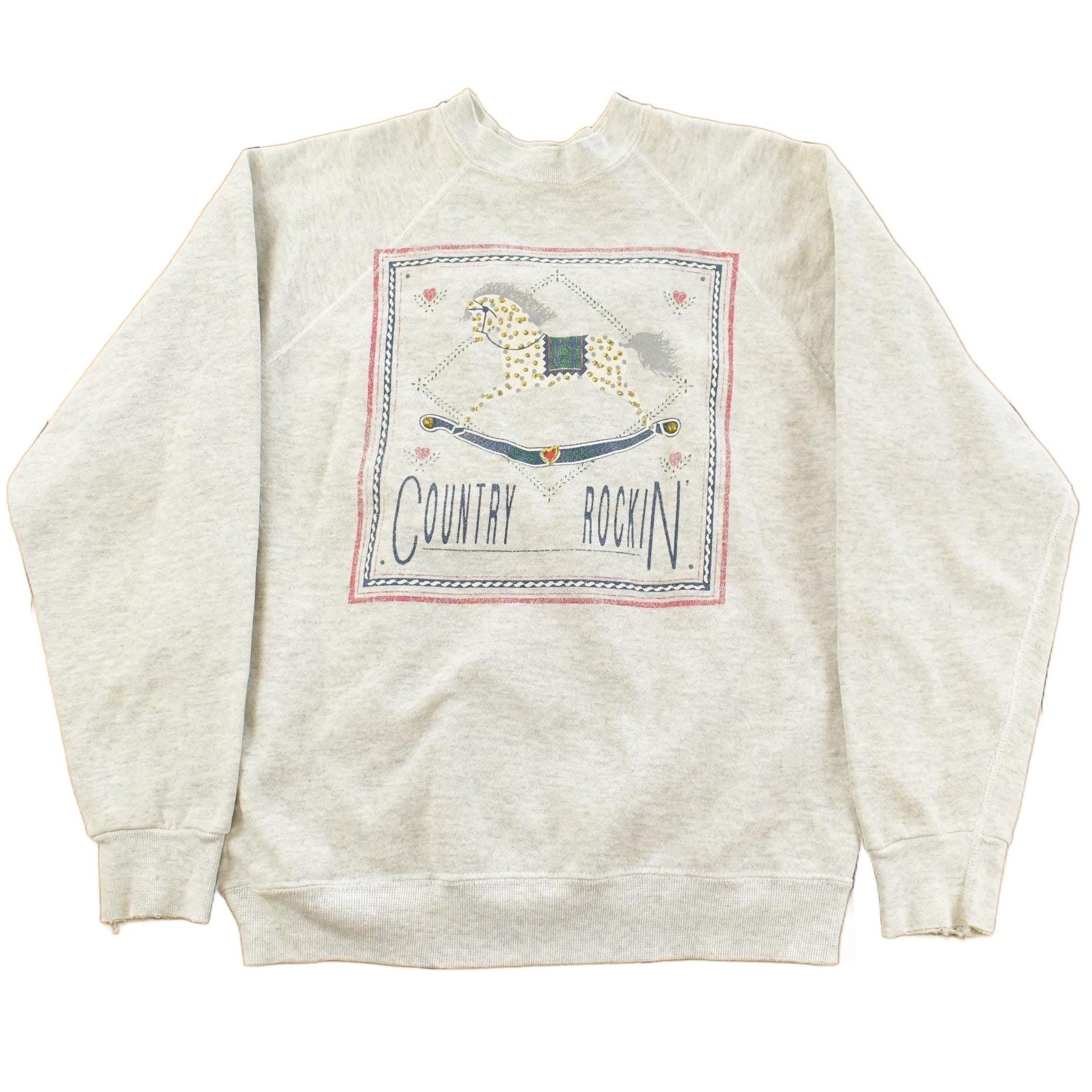 Vintage 1990s Country Rockin Crewneck Sweatshirt Men's Small from propervintagecanada