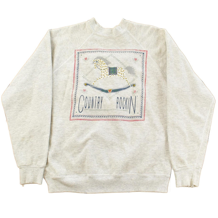 Vintage 1990s Country Rockin Crewneck Sweatshirt Men's Small from propervintagecanada